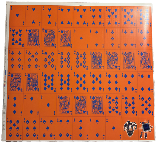 Fontaine Cards Blue Grid Fontaine Uncut Sheet Playing Cards