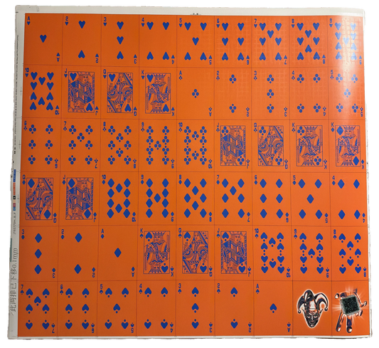 Fontaine Cards Green Grid Fontaine Uncut Sheet Playing Cards