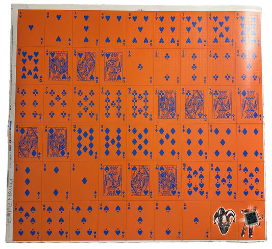 Fontaine Cards Green Grid Fontaine Uncut Sheet Playing Cards