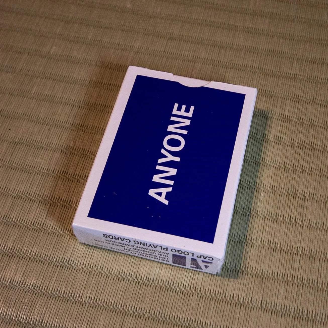 Anyone Worldwide Navy Cap Logo Playing Cards