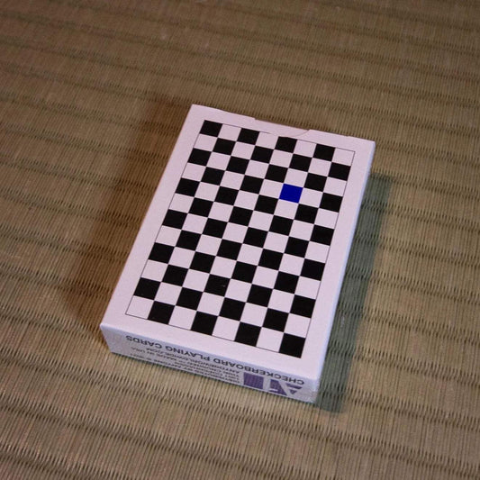 Anyone Worldwide Off-Blue Checkerboard Playing Cards