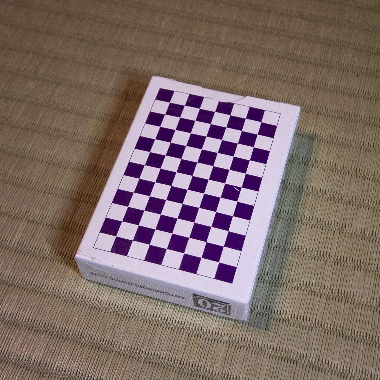 Anyone Worldwide Purple Checkerboard Playing Cards