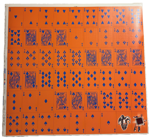 Fontaine Cards Red Grid Fontaine Uncut Sheet Playing Cards