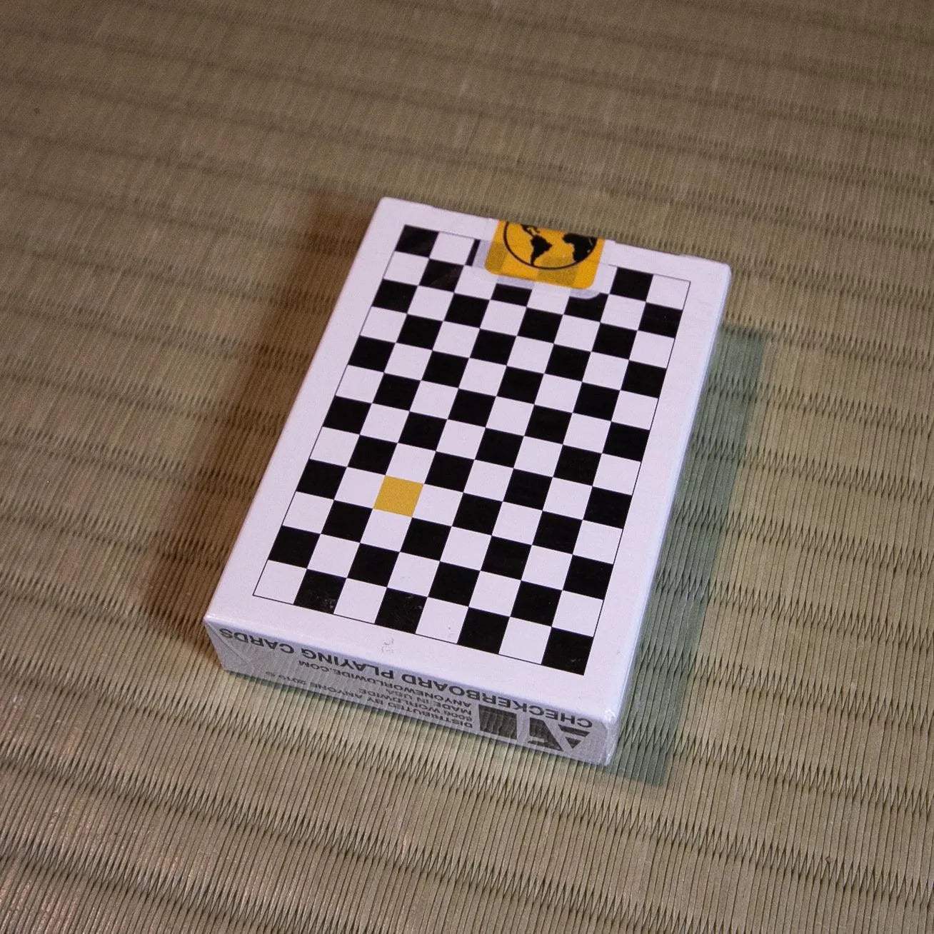Anyone Worldwide Yellow Checkerboard Playing Cards