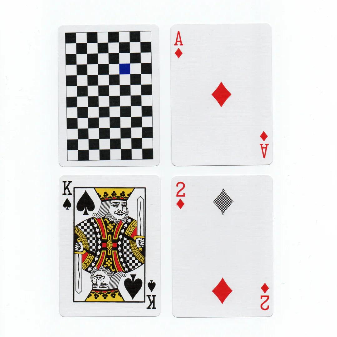 Off-Blue Checkerboard Playing Cards by Anyone Worldwide | Deckita Decks