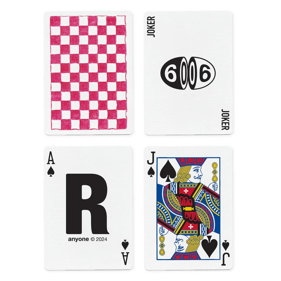 Magenta Ready-made Checkerboard Playing Cards by Anyone Worldwide | Deckita Decks