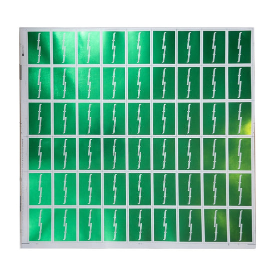 Emerald Foil Fontaine Uncut Sheet