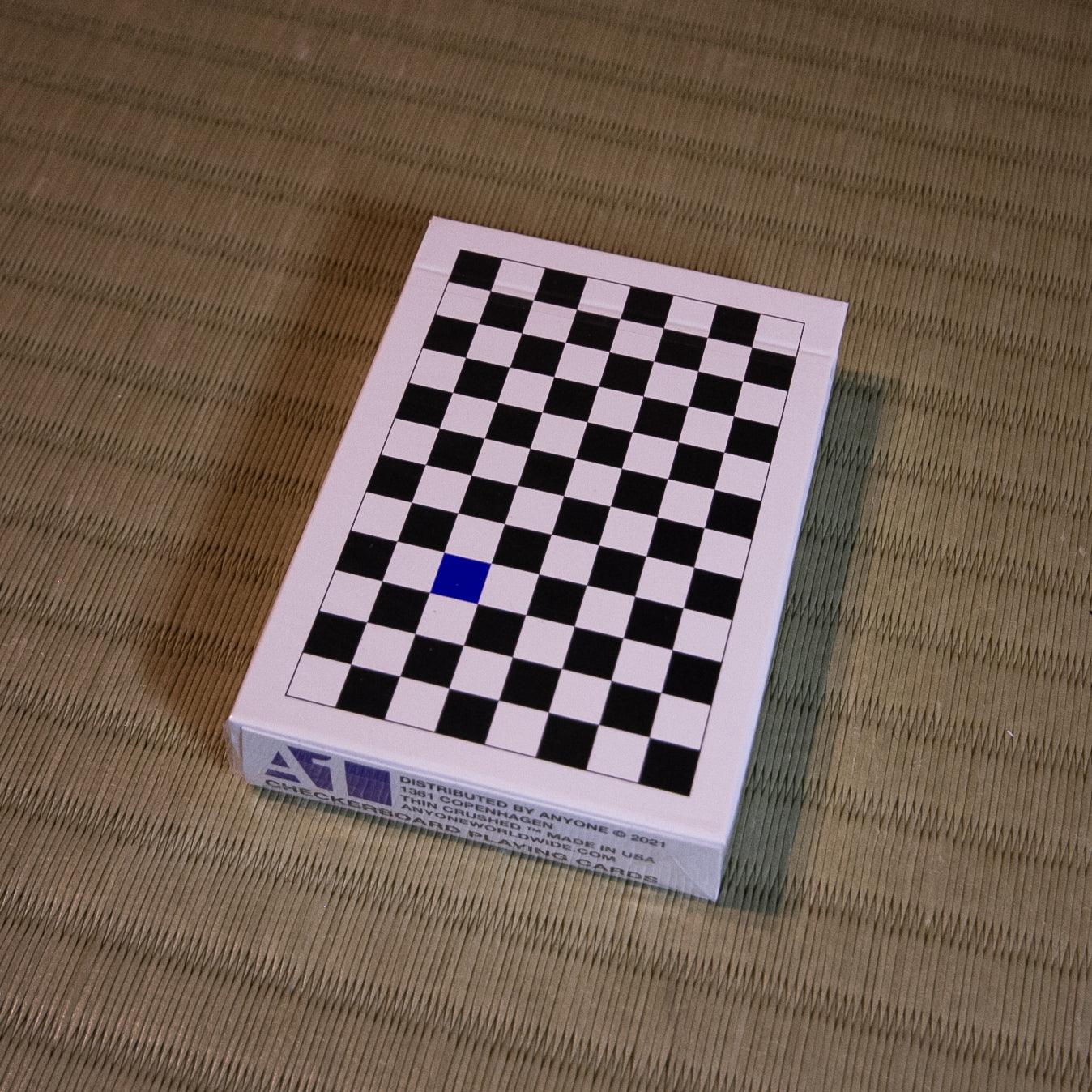 Off-Blue Checkerboard Playing Cards by Anyone Worldwide | Deckita Decks