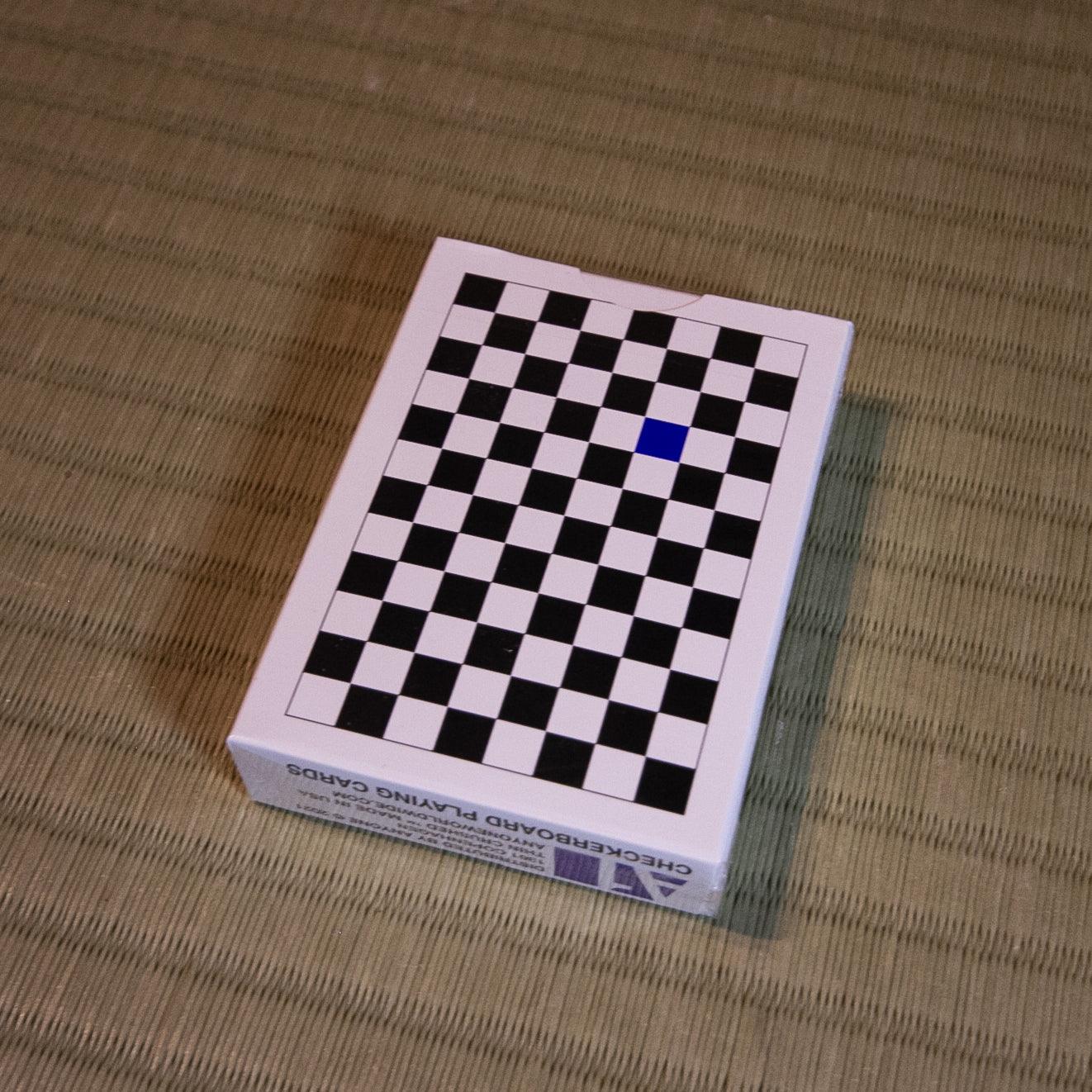 Off-Blue Checkerboard Playing Cards by Anyone Worldwide | Deckita Decks