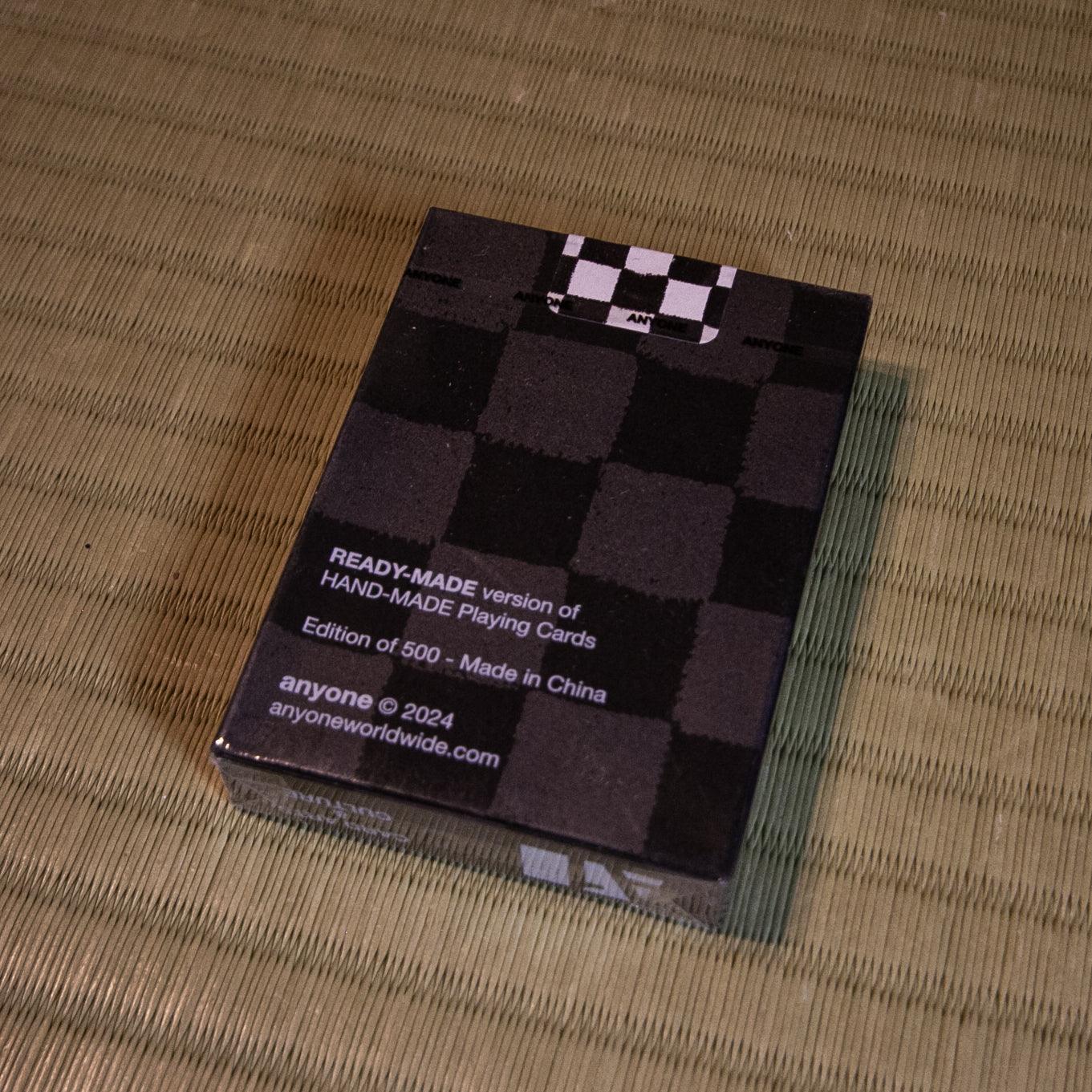 Black Ready-made Checkerboard Playing Cards by Anyone Worldwide | Deckita Decks