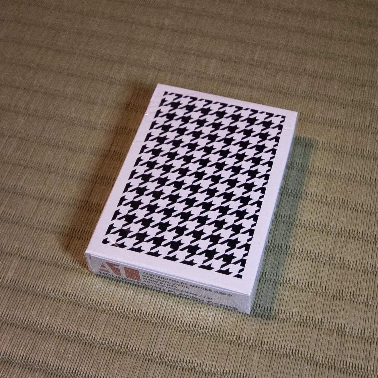 Anyone Worldwide Black Houndstooth Playing Cards