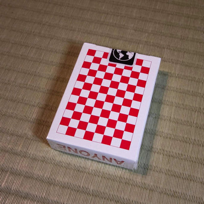 Anyone Worldwide Red Checkerboard Playing Cards