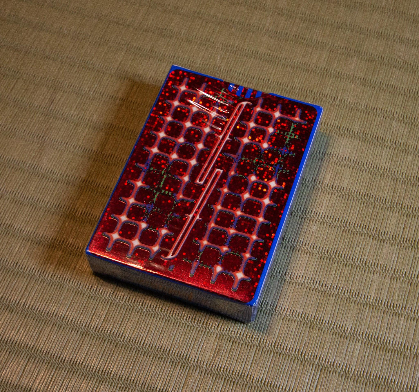 Red Grid Fontaine Playing Cards by Fontaine Cards - Deckita Decks
